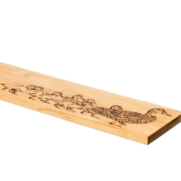 Long Duck and Ducklings Oak Serving Paddle-BNI - Picture 2 of 2